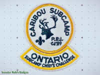 Click to enlarge CJ'89 7th Canadian Jamboree Sub-Camp Caribou Set